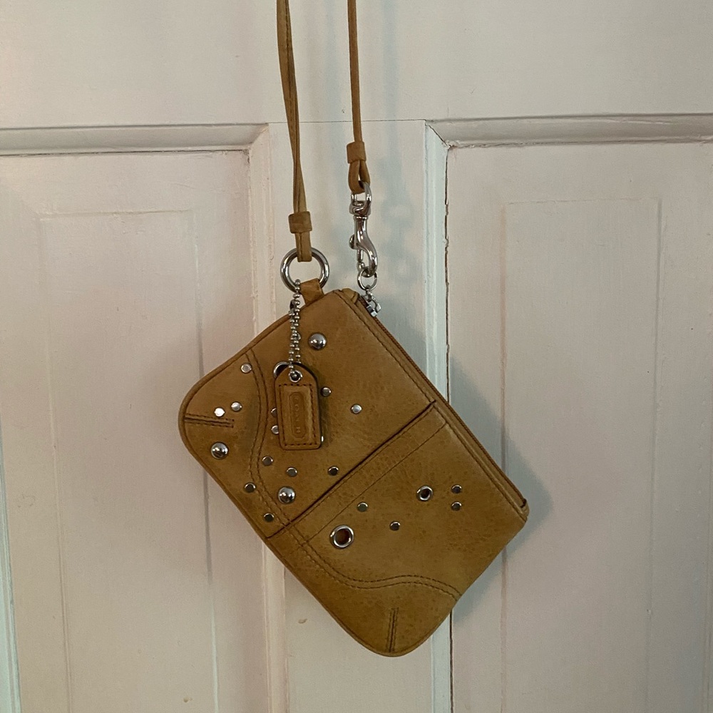 Studded Coach Wristlet